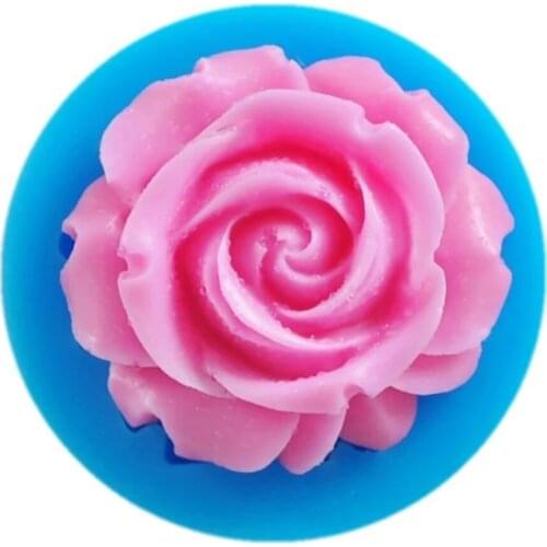 1pc Jelly Candy Chocolate Decoration Baking Tool Moulds Cheaper 3D Flower Bloom Rose Shape Silicone Fondant Soap Cupcake