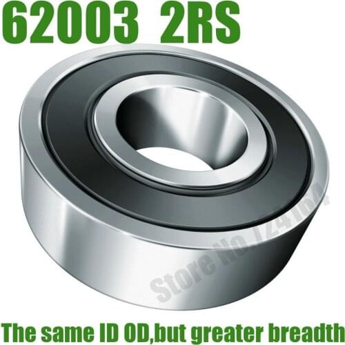 10PCS Free Shipping Special bearings 62003 2RS 62003-2RS 17*35*12 17X35X12mm Double Shielded Deep Ball Bearings Large breadth
