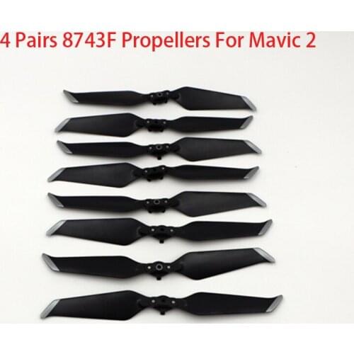 4 Pairs 8PC DJI Mavic 2 8743F Low Noise Quick-Release Propellers (Golden/Silver ) for Mavic 2 Pro drone Accessories Free Ship