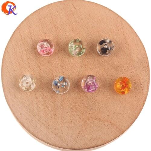 Cordial Design 500pcs 11*11MM Resin Beads/Jewelry Accessories/Round Coin Shape/Hand Made/Cracked Effect Bead/DIY Earrings Making