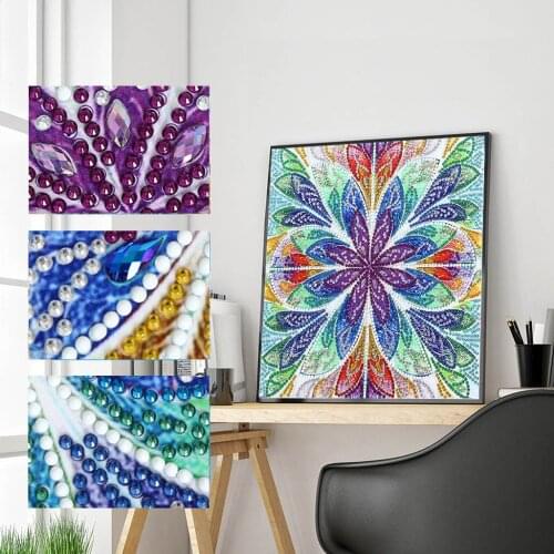 5D DIY Night Luminous Diamond Painting Mandala Picture Of RhinestoneSpecial Shaped Diamond Embroidery Home Decoration