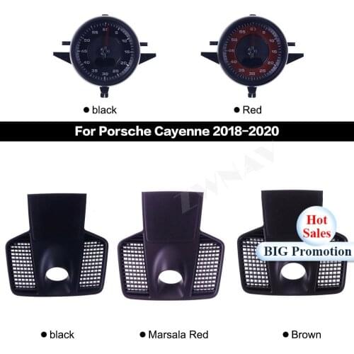 Car Stopwatch For Porsche Cayenne 2018 2019 2020 CAR Interior Dashboard Center Clock Compass Time Electronic Meter Accessional
