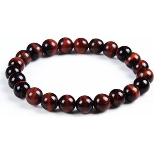 8MM Beaded Bracelets Buddha Tiger Eyes Lapis Lazuli Natural Stone High Quality Elastic Rope Energy Healing For Women Men