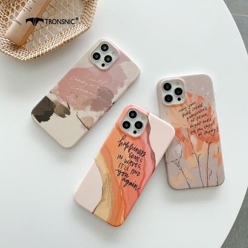 Graffiti Leaf Phone Case for iPhone 12 11 Pro Max XR Xs Max Soft Shiny Yellow Luxury Leaf Case for iPhone 7 8 Plus Glossy Covers