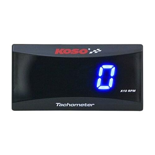 Koso Mini RPM Meter Digital Square LCD Display Tach Hour Meter Tachometer Gauge With Bracket