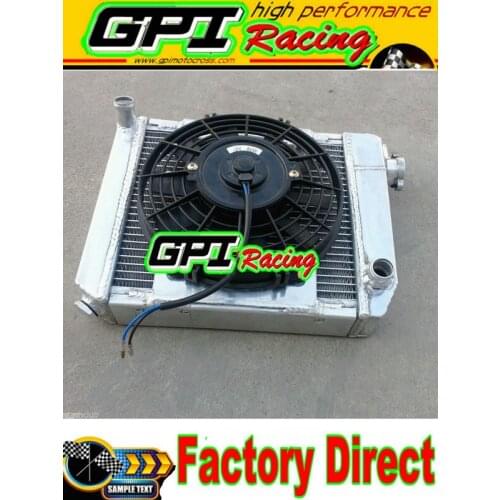 For MINI for COOPER S,ONE,CLUBMAN,850/998/1098/1275 CC GT 59-96 ALUMINUM RADIATOR + FAN
