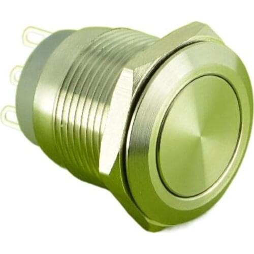 ELEWIND 19mm Stainless Steel Micro Travel Push Button Switch (PM19-11W/S)