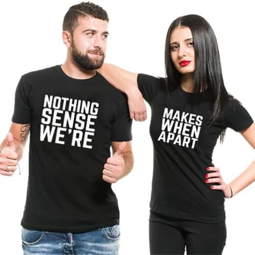Fashion Letter Printed Full Cotton Short Sleeve Black Tshirts Summer Casual Man Woman Tees Tops Brand Loose Couple Tops O Neck