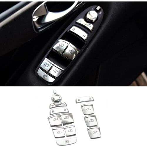 Car Interior Door Window Glass Lift Button Knob Decorative Cover Trim Fit For Infiniti Q50 Q50L Q70 QX50 QX60 Accessories