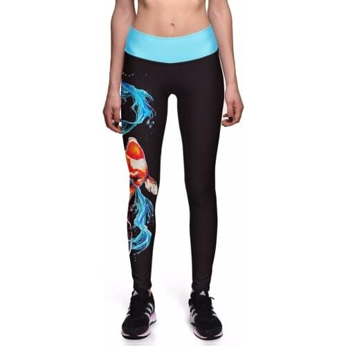 Leggings Legging Blue Water Dragon Videos High Waist 3D Print Women Pants Jegging Ropa Mujer