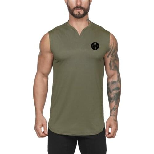 New Mens Sports Fitness Casual Workout Tank Top Musculation Gym Comfortable Breathable Singlets Sleeveless V-Neck Vest Shirt Men