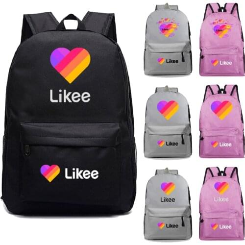 LIKEE Fashion Backpack School Backpack Girls Boys School Bag Likee Live Travel Backpack Laptop Backpack Daily Backpack