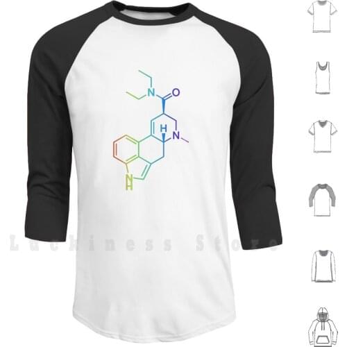 Lsd Molecule-Psychedelic Hoodies Long Sleeve Lsd Molecule Formula Funny Drug Fun Time Acid Science