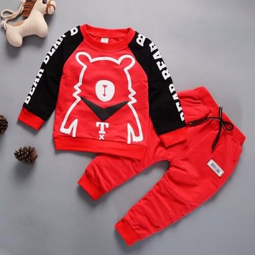 New Fashion Kids 0-5T Boys Printed Clothing Sets Character Sports Suits Causal Tops + Harem Pants Boys Clothes Causal Clothing