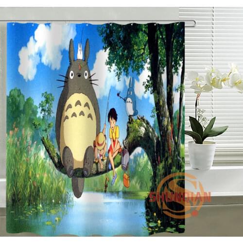 Custom Shower Curtain my neighbor totoro Bath curtain Waterproof polyester Fabric Shower Curtain For Bathroom