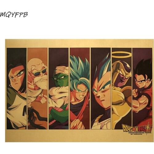Anime A collection of characters Kraft Paper Poster Home Room Decoration Painting Core 50.5x35cmcm
