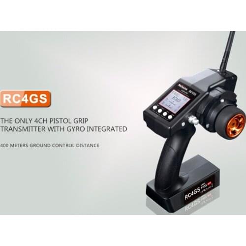 RadioLink 4 Channel RC4GS/RC4G 2.4G 4CH Gun Controller Transmitter + R4FG Gyro Inside Receiver for RC Car Boat