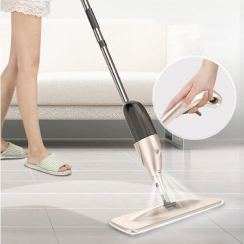 Spray Floor Mop with Reusable Microfiber Pads 360 Degree Handle Mop for Home Kitchen Laminate Wood Ceramic Tiles Floor Cleaning
