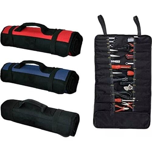 Wrench Roll Up Pouch Black Coiling Block Bag Wera Tools Rolling Organizer Carrier Truck Tool Box Big Tote Carrier Socket Tray