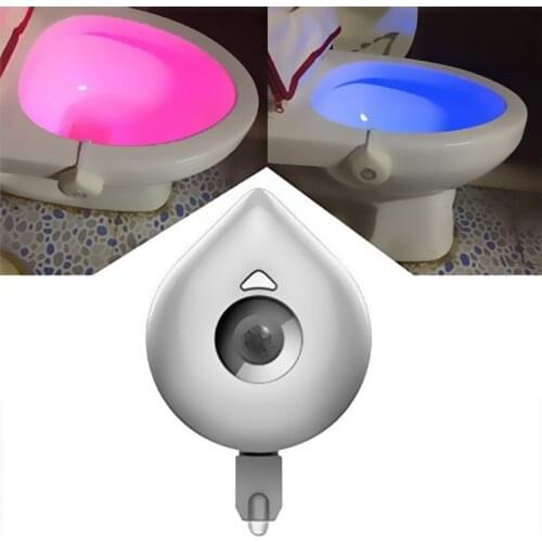 LED Toilet Seat Night Light Motion Sensor WC Light 8 Colors Changeable Lamp AAA Battery Powered Backlight For Toilet Bowl Child