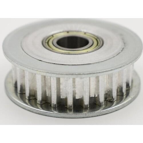 T5 24T Idler Pulley with Bearing 11/21mm Width Bearing Gear Pulley With/No Teeth 5/6/7/8/10/12/15mm Bore 24 Teeth Idler Pulley