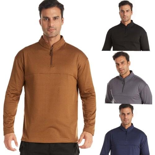 New Arrival Polar Fleece Tactical Training Men Thermal Underwear Tops Fashion Stand-up Collar Fitness Outwear Male Base Shirt