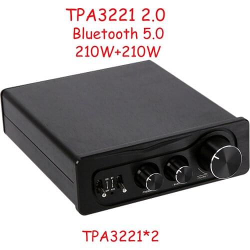 TPA3221 2.0 dual chip Bluetooth 5.0 QCC3034 digital power amplifier 210W+210W
