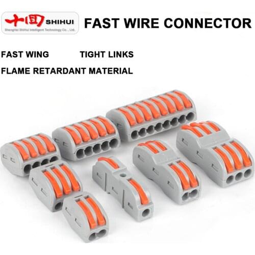 Universal Push-Type Parallel Wiring Terminal Separated Wire Docking Block Home Compact Quick Power Wiring Connector PCT-212