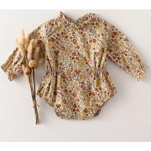 Baby Girl Clothes 0-2T Long Sleeve Romper Jumpsuits One-piece New Fashion 100% Organic Cotton Newborn Baby Girl Rompers
