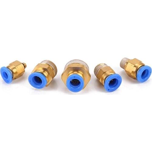 High Quality 10Pcs PC4-M5 PC4-01 PC6-01 Pneumatic Connectors Male Straight One-touch Pneumatic Fittings