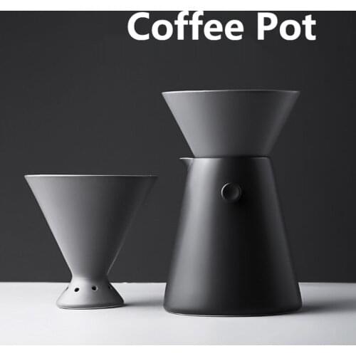 Pour Over Ceramic Coffee Maker Set 150/300ml With Detachable Lid Coffee Hand Dripper Brewer for Home Office Party