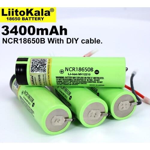 1-8PCS Liitokala original NCR18650B 3.7V 3400mAh 18650 rechargeable lithium battery for battery + DIY Linie