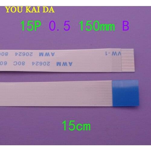 100pcs FFC FPC Flexible Cable Touchpad flex cable Length 15cm 15 Pin 15P 0.5mm 150mm B