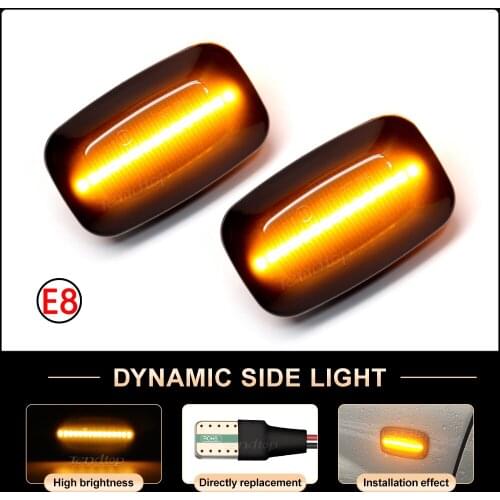 12V For Toyota Land Cruiser Landcruiser 70 80 100 Series Dynamic Blinker LED Turn Signal Light Side Marker Lamp Car Assessories