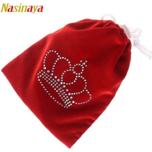 24 Colors Rhythmic Gymnastics Half Shoes Bag RG Professional Protection Velvet Fabric Accessories Gym Girl Crown Rhinestone