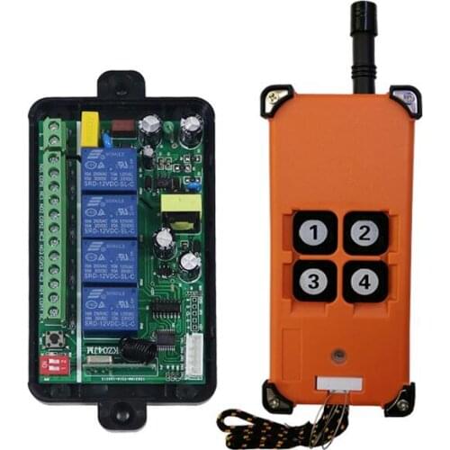 3000M universal 4CH 110v 120v 220v RF wireless remote control system Motor / electric door Learning code receiver