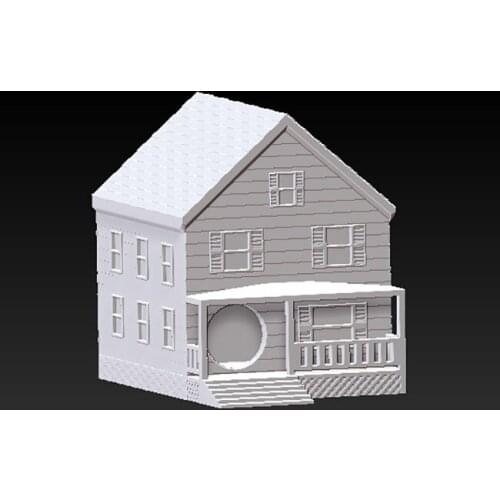 3D model for cnc 3D carved figure sculpture machine in STL file format Villa house