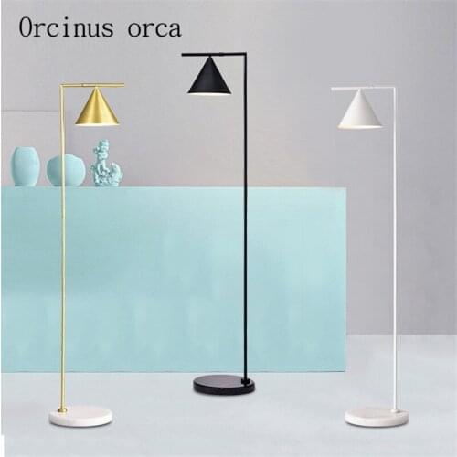 American modern simple iron color floor lamp bedroom bedside lamp modern creative revolving LED iron floor lamp