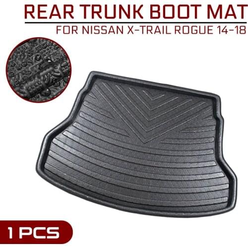 Car Floor Mat Carpet For Nissan X-Trail Rogue 2014 2015 2016 2017 2018 Rear Trunk Anti-mud Cover