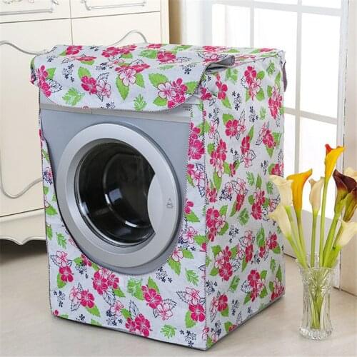 Wash Machine Cover Waterproof Case Home Sunscreen Laundry Dryer Polyester Silver Coating Roller Washing Dust-proof cover