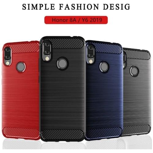 PDGB Brushed Pattern TPU Case For Huawei Honor 8A Case Y6 2019 Honor 8A Prime Cover Soft Silicone Shell