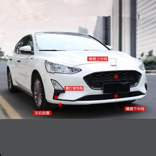Nest Style Decorated Protective Racing Grills Trim For Ford Focus ST Active 2019 2020 ADA038
