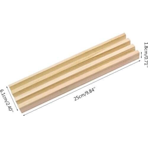 094C 4 Pieces Wooden Domino Racks Domino Tiles Holder Wood Domino Holders Organizer Tray Wooden Racks for mexican Train