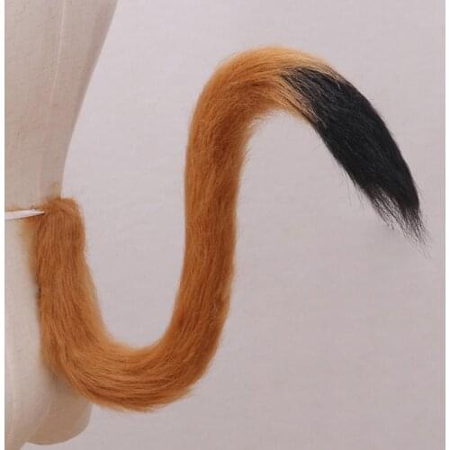 Fox Tail Cosplay Accessories Plush Cat Tail Cosplay Costume Halloween Props Party Gift 80cm Girl Prom Costume Accessories