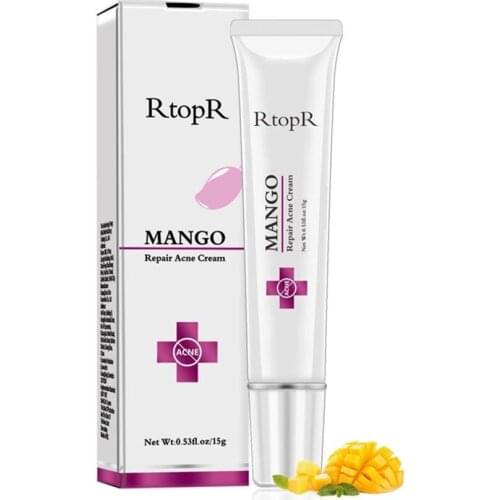 Rtopr 15G Natural Mango Extract Face Acne Remover Cream Acne Scar Treatment Effectively Remove Pimple Scar Anti Acne Cream