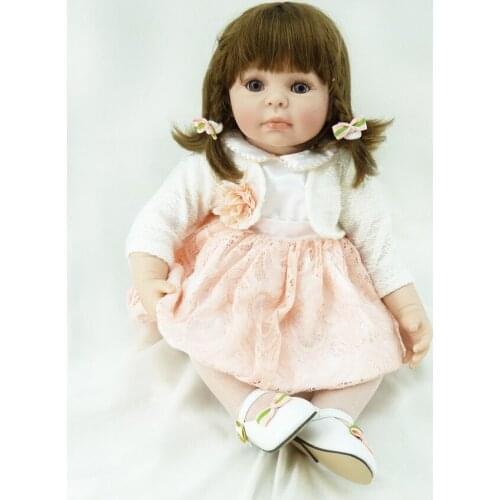 20INCH Silicone Reborn Doll Vinyl Realistic Simulated Dolls Princess Toddler Brinquedos Fashion Christmas New Year Boutique Gift