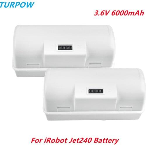 Turpow3.6V 6000mAh Jet240 Li-ion Replaceable Battery For iRobot Braava Jet240 241 244 battery 4446040 floor Mopping Robots BC674