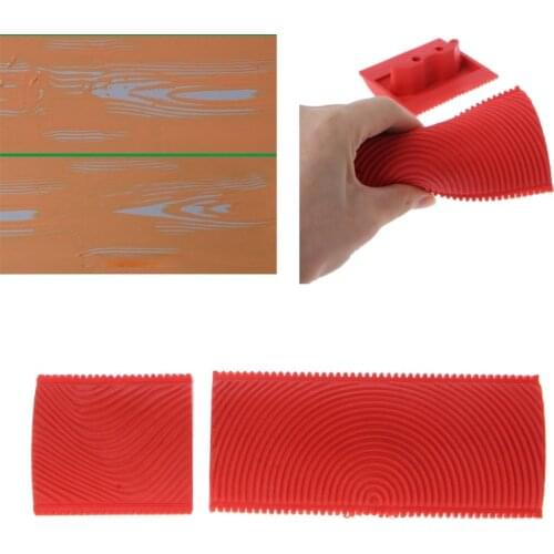 2PCS Imitation Wood Grain Paint Roller Brush Wall Texture Art Painting Tool Set hand tools set high quality