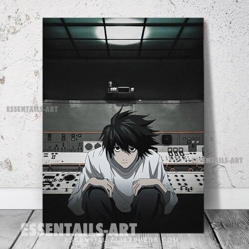 Death Note L real life art Canvas Wall Art Painting Poster Bedroom Study studio print Living kid Room Home Decoration Prints