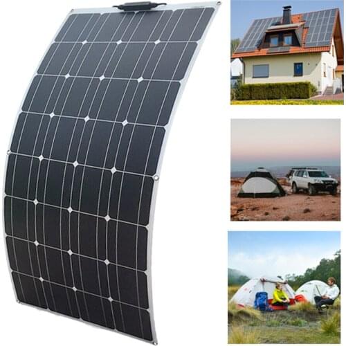 New Store Discounts Semi-Flexible Solar Panel 100w Solar Panel 12v Solar Battery Charger For Car/Boat /Camping